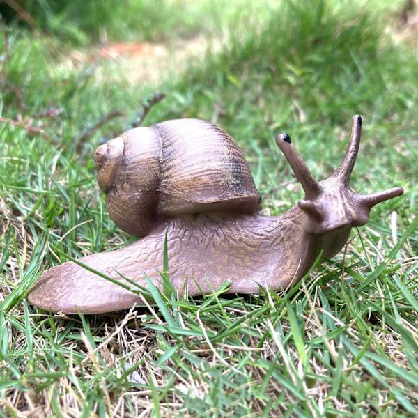 4 st snigelfigurer snigelmodell miniatyr snigel för älvträdgård