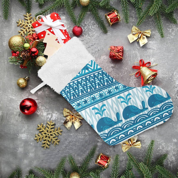 Julklapp, personliga julklappsstrumpor 2-pack Val Havssköldpadda Böhmen 18 tum Julstrumpor Hängande Ornament Eldstad för träd
