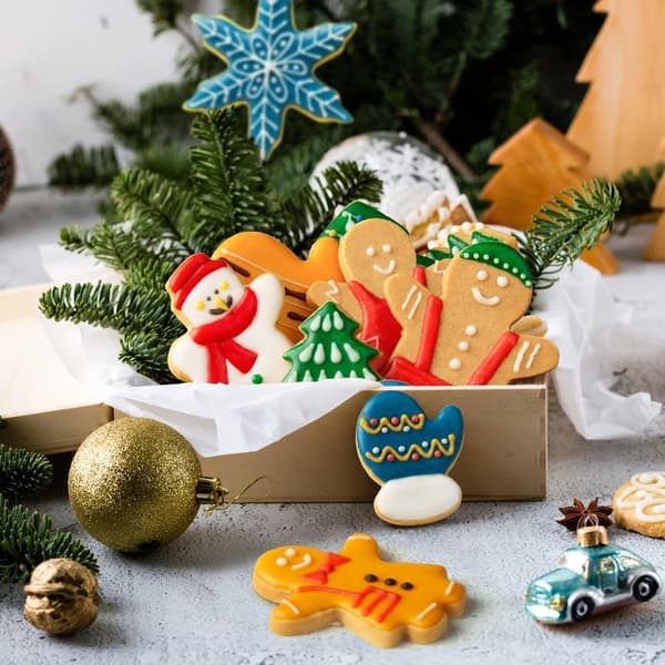 Julekakeformsett, 18 deler rustfritt stål vinter julekakeformer for baking - Jul