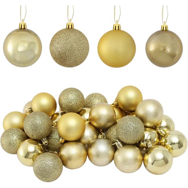 Julgranskulor 50mm/1,97 tum Ornament 8/Set 64 st Osplitterliga Julgranskulor