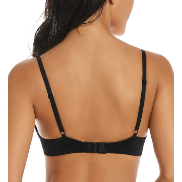 Kvinnors Push Up BH-kupa T-shirt Konturformad Naturlig Passform Plunge Bygel BH