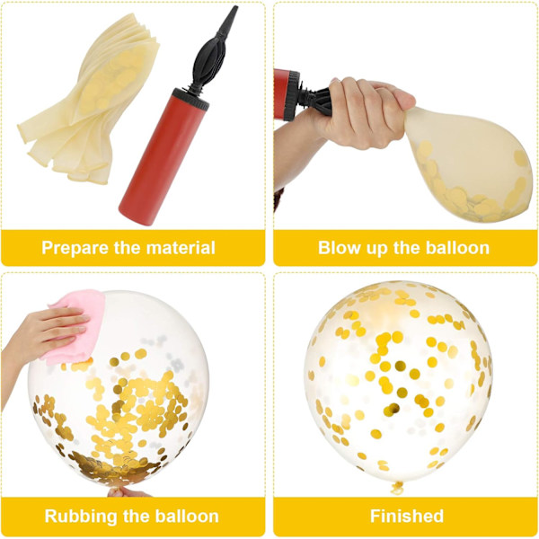 10 st 18 tums glitterkonfettiballonger
