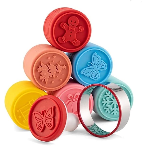 Söta Silikonkakstämplar Set - Biscuit Cutter Fondant Mooncake Form