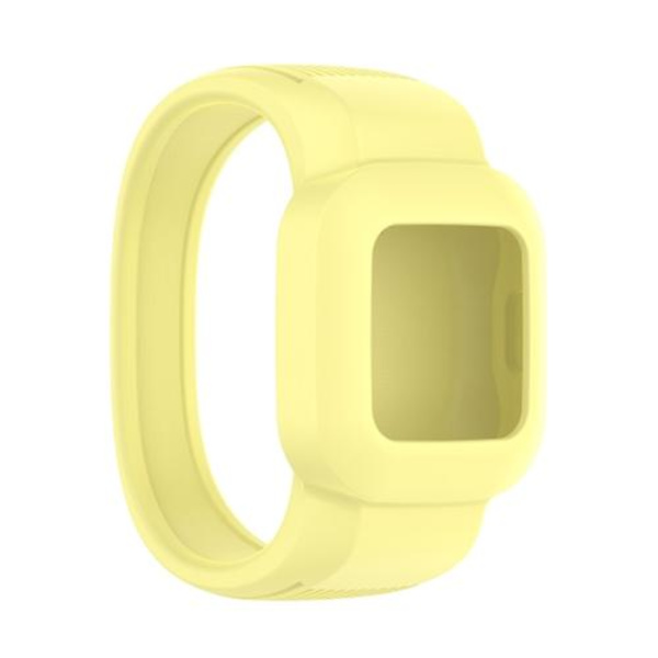 För Garmin Vivofit Jr3 Spännlöst Silikon Enfärgat Klockarmband DVU Yellow