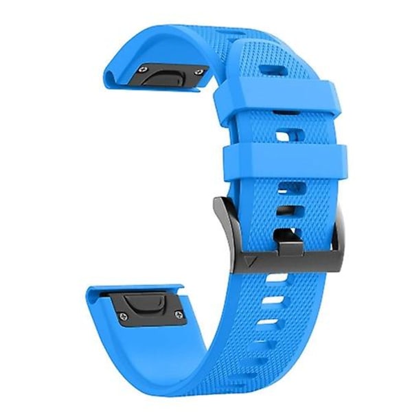 För Garmin Fenix 7s 20mm Silikon Armband QRK Skyblue