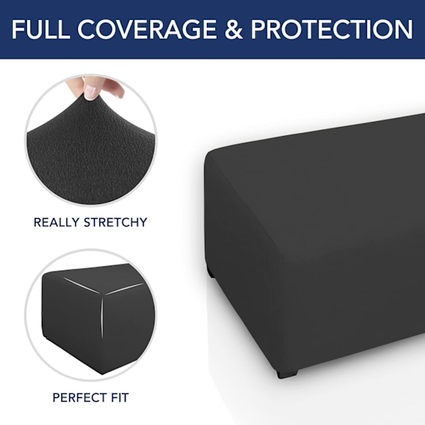 Super Stretch Soft Form Fit Ottoman Cover - Rektangulær Ottoman