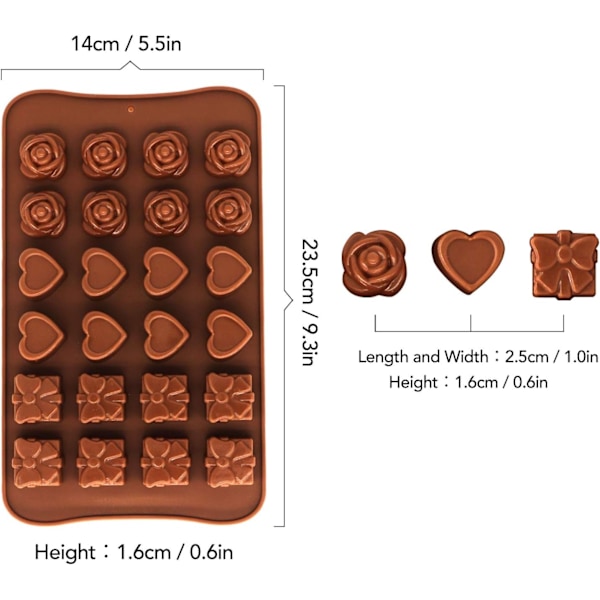 Silikone chokoladeforme - Candy Jelly Ice Cube søde forme