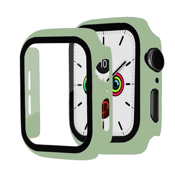 Glas+ cover För Apple Watch Case 44 mm 40 mm Iwatch 42 mm 38 mm Skärmskydd + stötfångare Tillbehör för Applewatch Series 5 4 3 Se 6 Mint 40mm series 654 SE