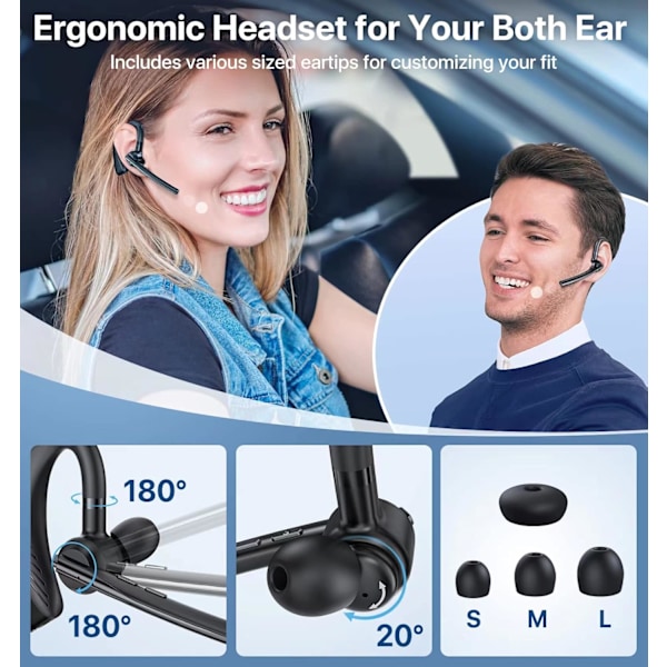 Bluetooth-headset V5.2 Bluetooth-ørepropp 108H spilletid