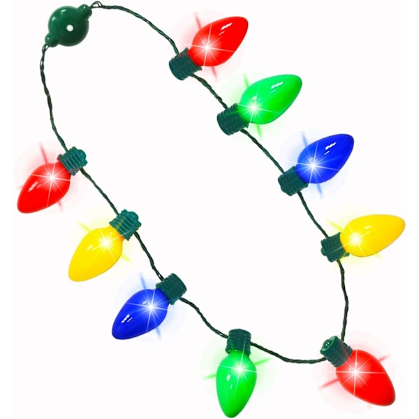 10-pack julgransljus halsband glödlampa, semester Xmas fest gynnar blinkande ljus