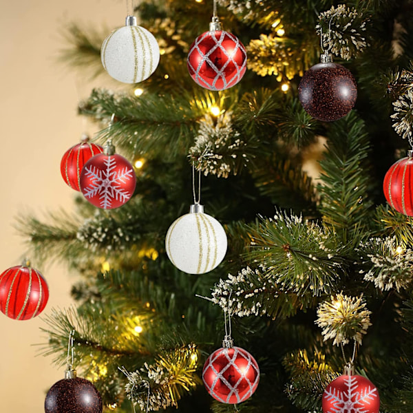 2,36u201d 28 st julgranskulor för julgransdekorationer Jul