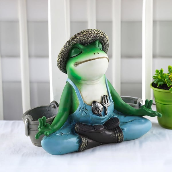 Groda Blomkruka Kruka, Harts Groda Suckulent Kruka - Groda Design Suckulent Kruka med Dräneringshål för Suckulent, Kaktus, Små Växter Groda Groda