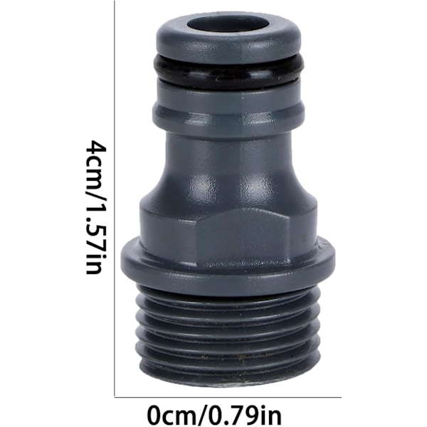 Hageslangekranadapter - ABS gjengeadapter