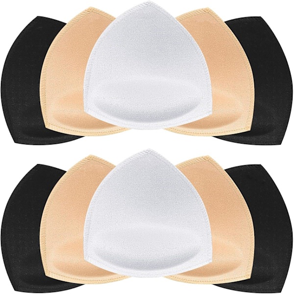 5 par trekant-BH-puter for kvinner, avtagbar push-up