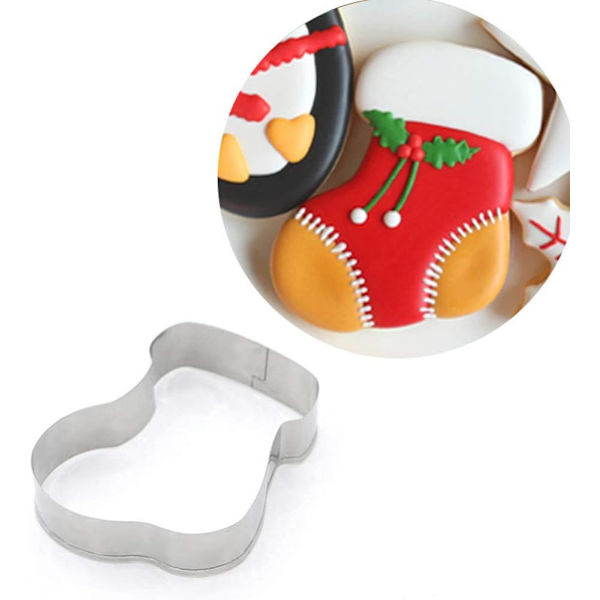 Julkakor i rustfrit stål - 9 stk. til bagning af fondant
