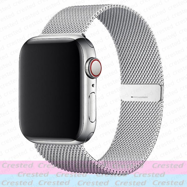 Milanese Loop Rem til Apple Watch Ultra Band 44mm 40mm 45mm 41mm 49mm 42mm 38mm 44 Mm Correa Armbånd Iwatch Serie 3 6 Se 7 8 silver 38mm 40mm 41mm