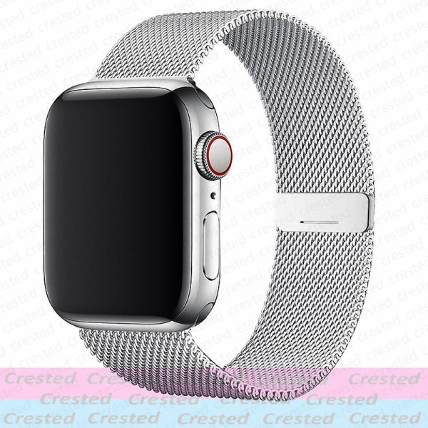 Milanese silmukkahihna Apple Watch Ultra Band 44mm 40mm 45mm 41mm 49mm 42mm 38mm 44mm Correa rannekoru Iwatch Series 3 6 Se 7 8 silver 38mm 40mm 41mm