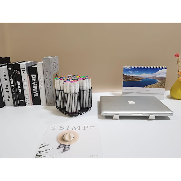 Blck ncil Holder Orgnizer ,30 Rotting n Holder for Desk Orgnizer ,Strong Metl 4 Cups Lrge Cpcity Desktop Sttionery Orgnizer for Black