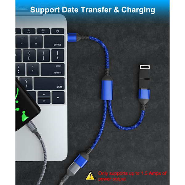 USB-splitterkabel 1 fod 1 han til 2 hun USB-splitter