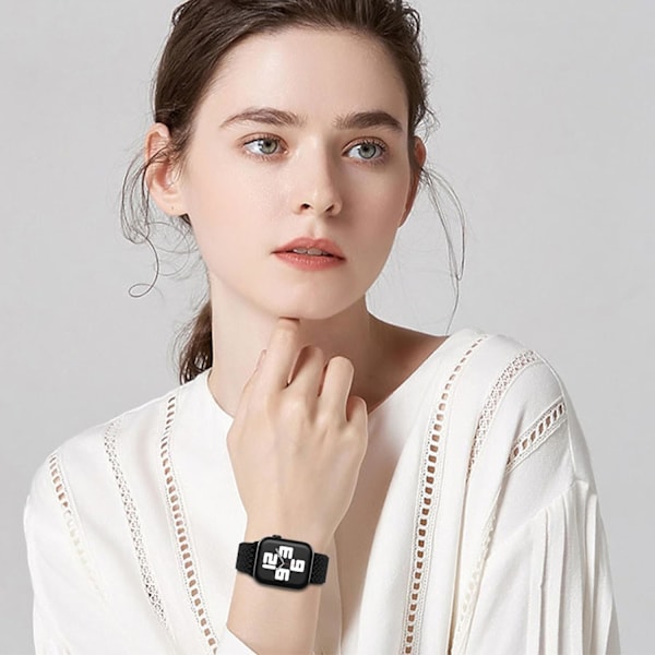 Nylon Elastisk Solo Loop Rem kompatibel med Apple Watch Rem 44 mm