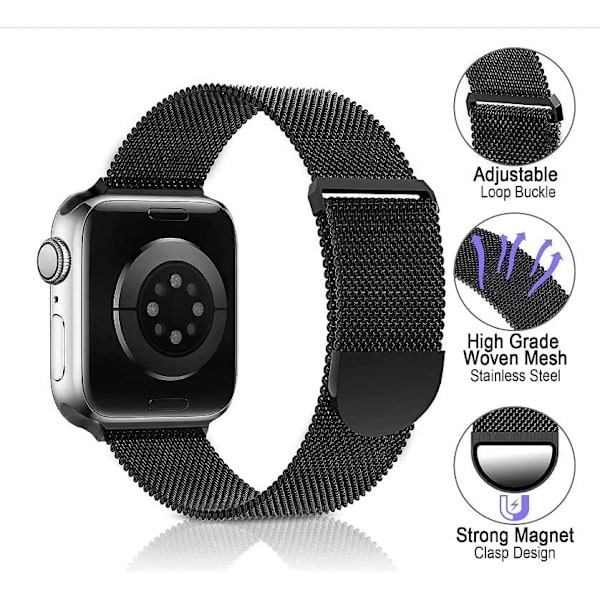 Reservedeler i rustfritt stål for Apple Watch 38