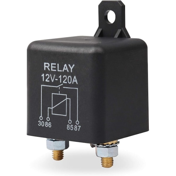 Split Charge Relæ - 12V, 120A, 4 Pin til Biler, Lastbiler, Både - ZL180 med 2 Pin Fodaftryk