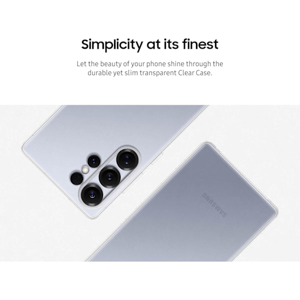Galaxy S25 Ultra Gjennomsiktig Telefondeksel, Transparent Beskyttelsesdeksel, Elegant og Glatt Design, Slitesterk, US Versjon, EF-QS938CTEGUS Klar