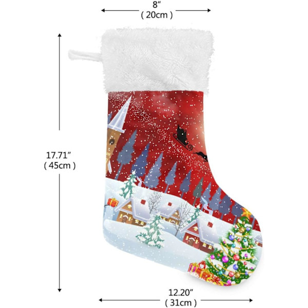 Julklapp, Personliga Julklappsstrumpor 2-pack Snögubbe Julgran Snö 45,7 cm Julstrumpor Hängande Ornament Eldstad