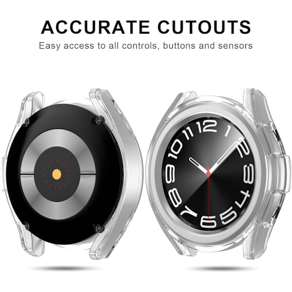 [2+4] Etui med skærmbeskyttelse til Samsung Galaxy Watch 6