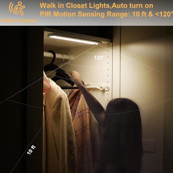 Dimbar 60Led Closet Light 3 Färg