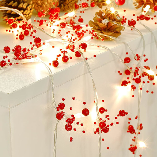 10FT 30 LED Julelys Batteridrevet, 2 Lystilstande Jul