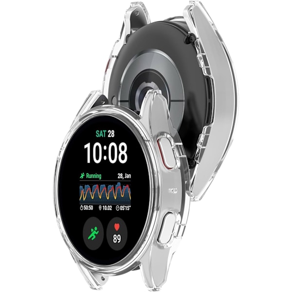 2-pak Beskyttelsesetui til Galaxy Watch 7 40 44mm, Hård PC Beskyttelsescover Bumper Bezel Drop-Proof Shell Sleeve til Galaxy Watch 7 Smartwatch Etui (C