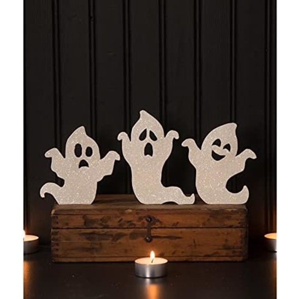 Bethany Lowe Designs Bethany Lowe TF0151 Ghoulish Ghost Silhouette Decor Hvid Hvid