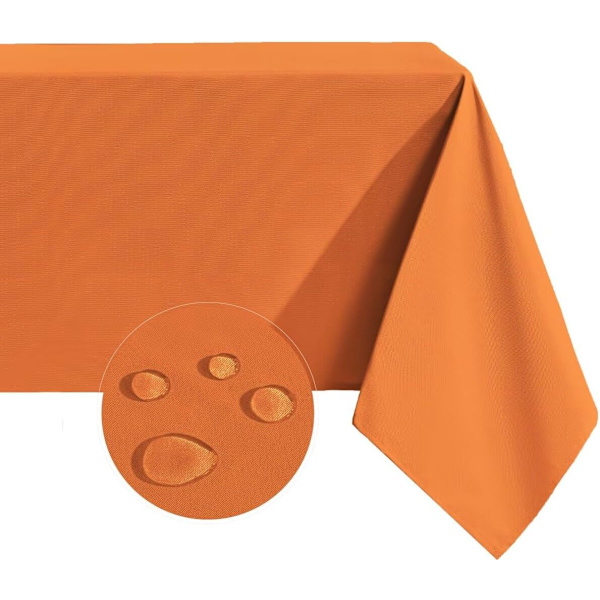 Halloween rektangulær duk, vannavstøtende og flekkbestandig, vaskbar duk, utvalgt rynkefri polyester firkantet duk for spisestue, fest eller utendørs