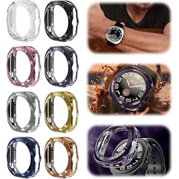 Skal Kompatibelt med 2024 Galaxy Watch 7 Ultra 47mm, Mjukt TPU Stötfångarskydd, Ihåligt TPU Klockskal, Anti-Repskydd, för 2024 Galax