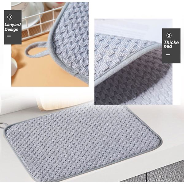 2 sæt mikrofiber tørremåtter