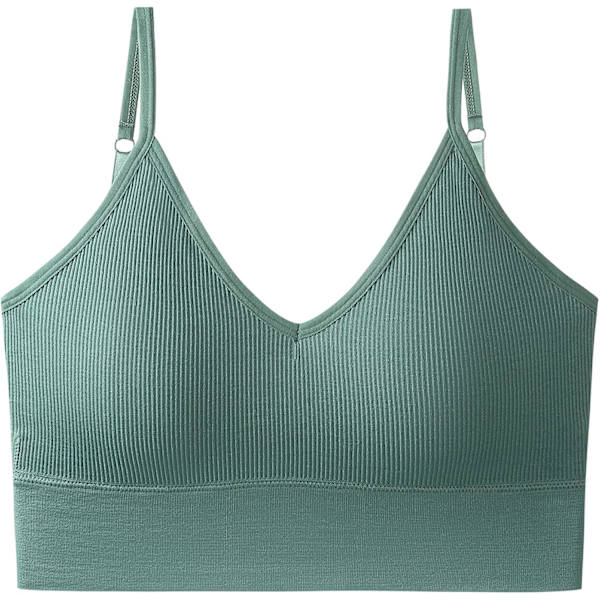 Sport-BH Tank Top Rygglös Sov-BH Sömlös Utan Stålbåge V-Ringad Linne