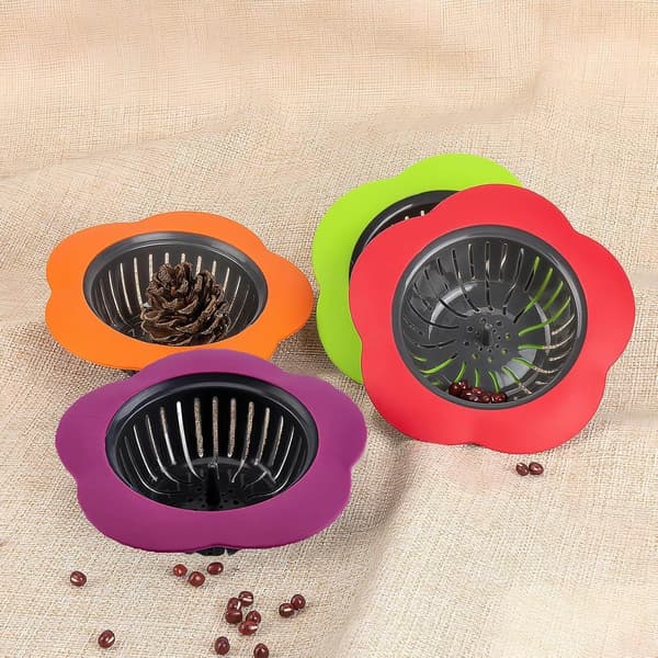 Diskho Sil, 4 st Silikondiskho Silar, Stor Bred Kant 4.5\" Diameter Diskho Avloppssil för Diskho - Flerfärgad