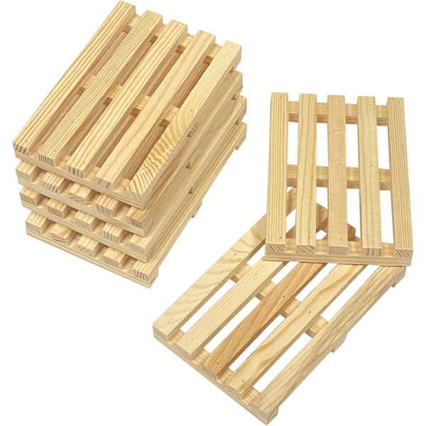 Uferdige treunderlag for minikopper (6-pakning)