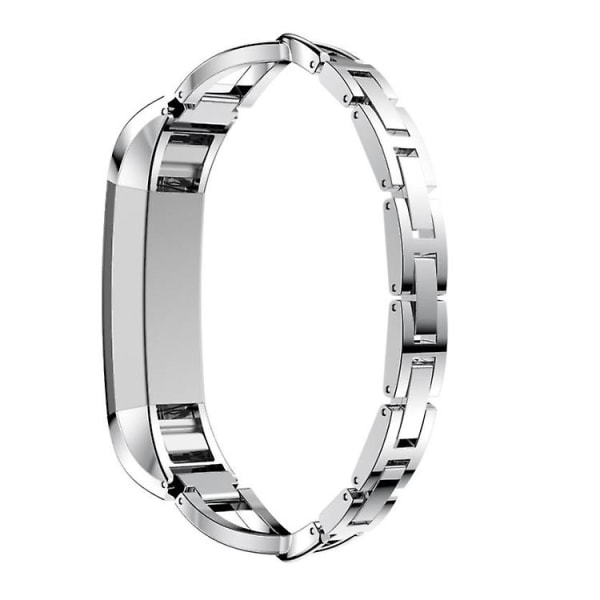 För Fitbit Alta Smart Watch X-formad metallklockarmband BNC Silver