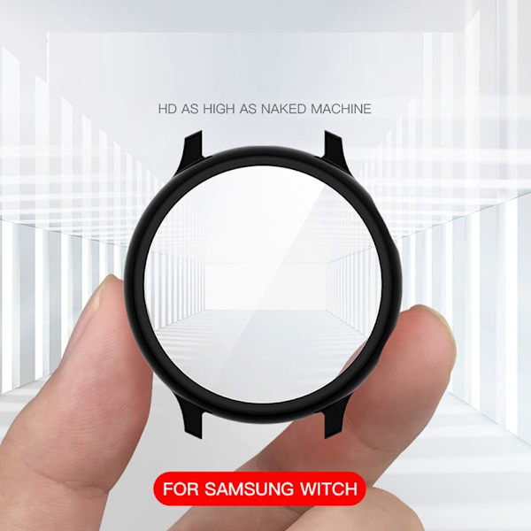 Yhteensopiva Galaxy Watch Active 2 -kotelon kanssa, jossa on HD-kovakalvonäyttösuoja, ohut suojus, täysi peittävä suojus Galaxy Watch Active2 Watch A:lle