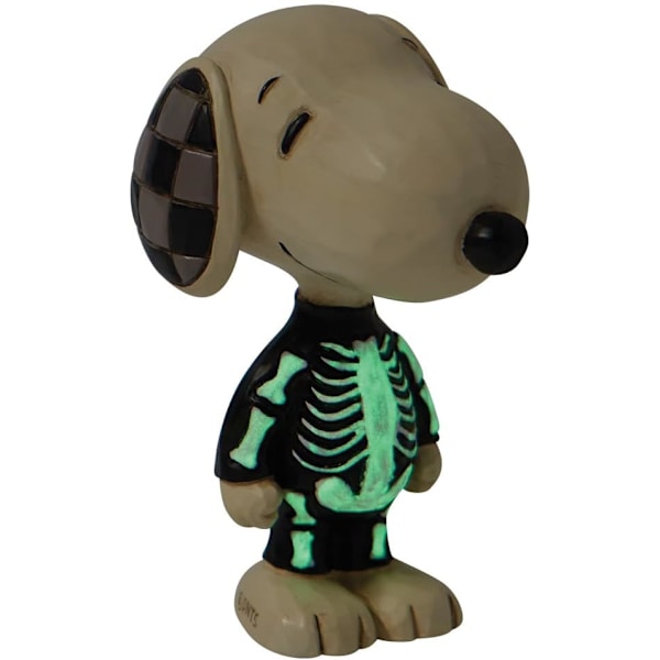 Enesco Peanuts av Jim Shore     Kollektion Snoopy klädd som ett skelett Miniatyrfigur - Hartshandgjord målad samlarobjekt Peanuts