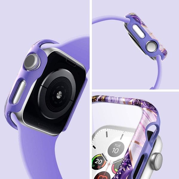 Etui til Apple Watch Series 3/2/1 38mm med indbygget hærdet glas