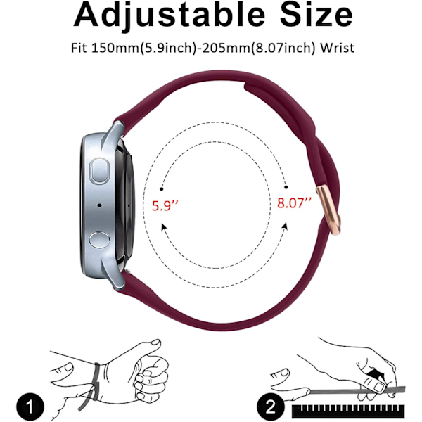 4-pack smala band för Garmin Venu / Vivoactive 3 watch, 20 mm