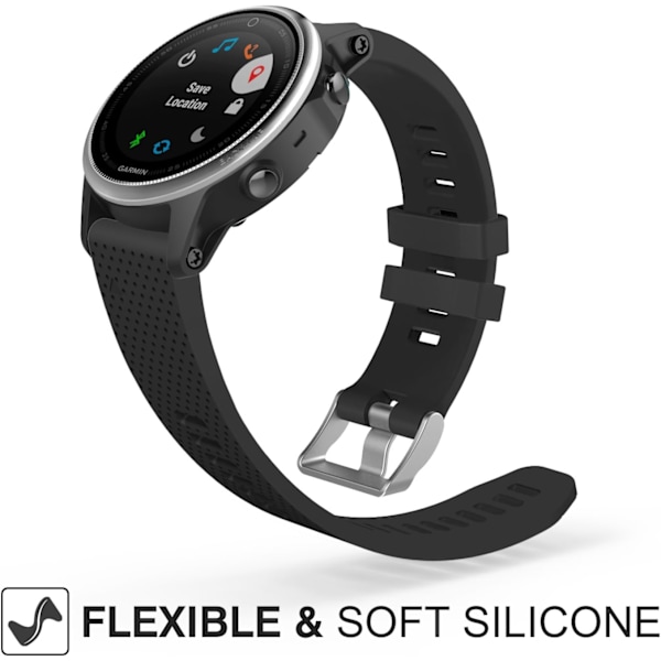 Hurtigmontert silikonerstatningsreim for Garmin Fenix og Descent
