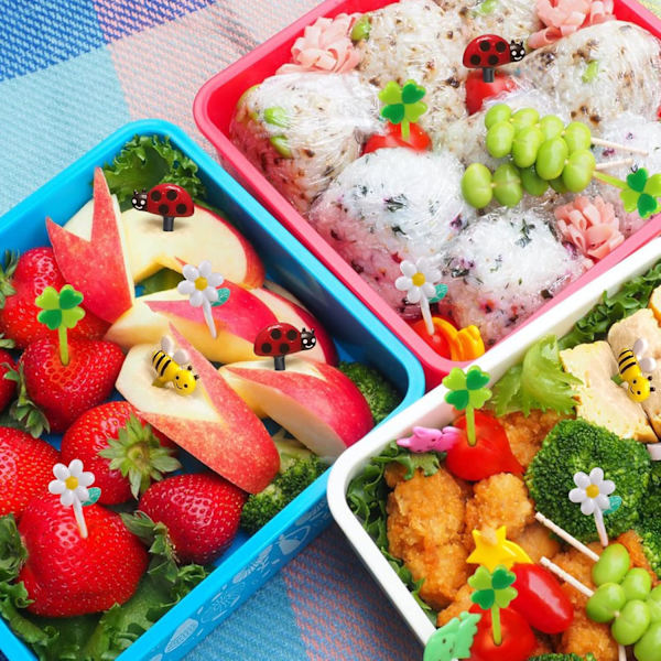 Matpinde til børn Bento Box (16 stk) - Genanvendelige søde pinde