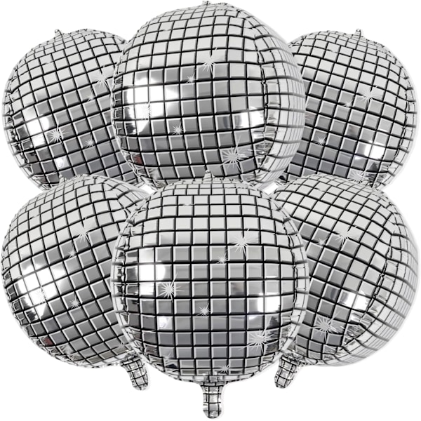 6-pack stora discobollar för 70-talet