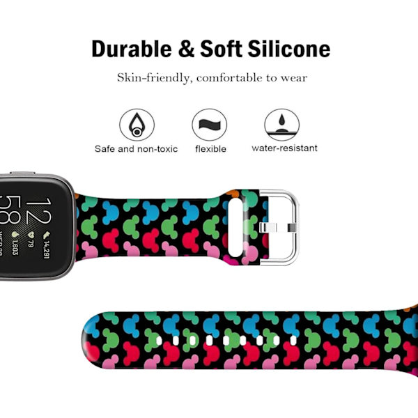 Påskeblommigt silikonebånd kompatibelt med Fitbit Versa SmartWatch,