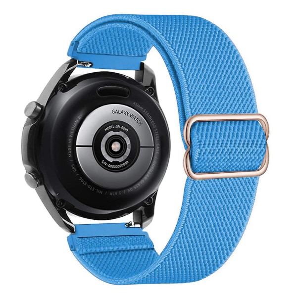 20 mm 22 mm bånd til Samsung Galaxy Watch 4/classic/3/5/pro/active 2 Gear S3 Elastic Nylon Loop Huawei Watch Gt 2 2e 3 Pro Strap blue 20mm