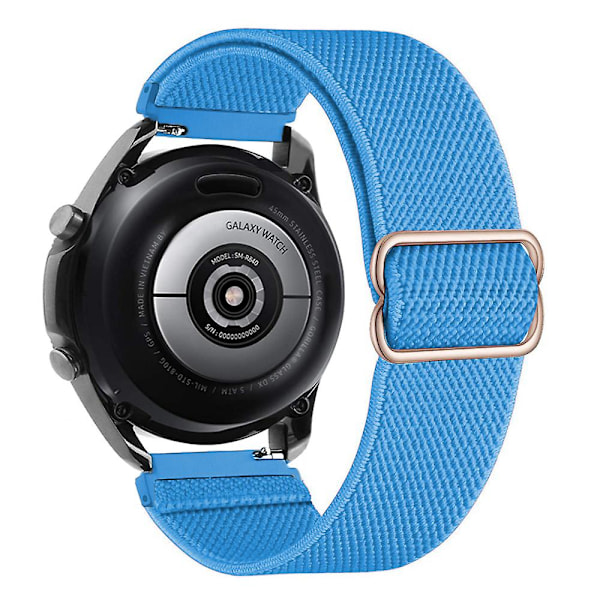20mm 22mm Band för Samsung Galaxy Watch 4/classic/3/5/pro/active 2 Gear S3 Elastisk Nylon Loop Huawei Watch Gt 2 2e 3 Pro Rem blue 22mm